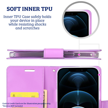 iPhone 11 Pro Compatible Case Cover With Premium Sonata Diary - Purple